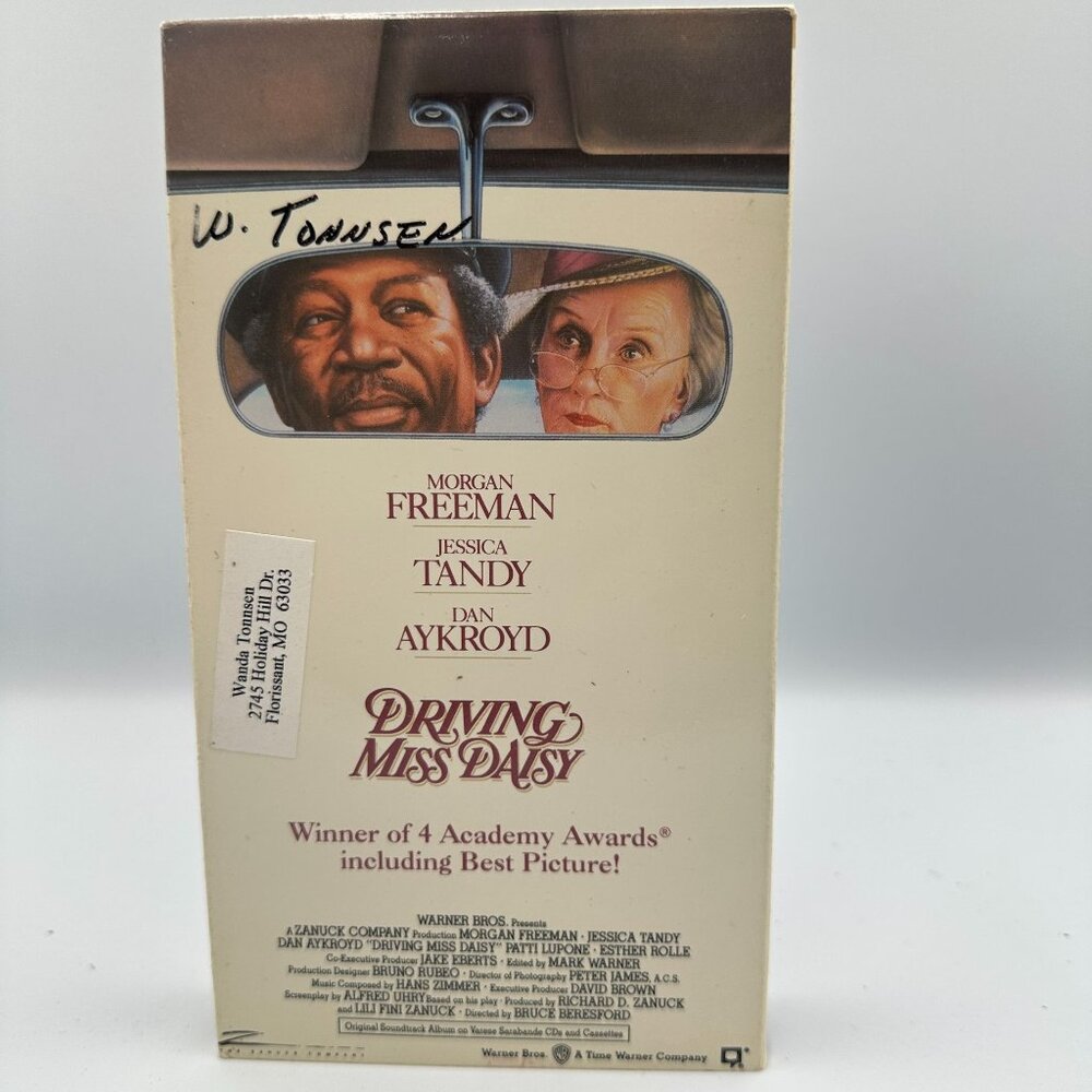 Driving Miss Daisy VHS 1989 Warner Home Video Drama Morgan Freeman Jessica Tandy